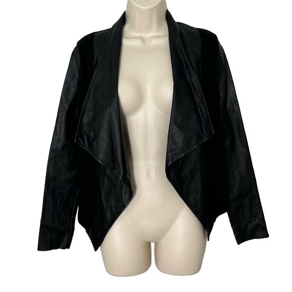 Velvet By Graham & Spencer Candy Ponti w/ Faux Leather Jacket in Black Size S - Picture 4 of 14